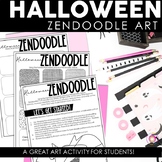 Halloween Art Project | Halloween Bulletin Board | Zentangle Art