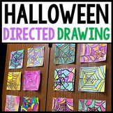 Halloween Art - Spiderweb Directed Drawing - Reading Compr