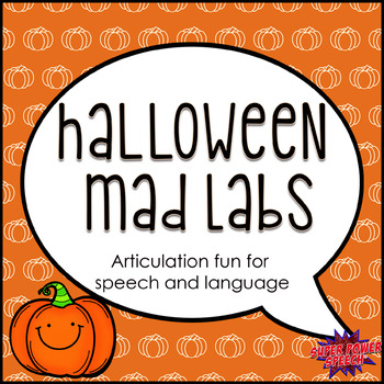 Preview of Halloween Mad Labs for Speech