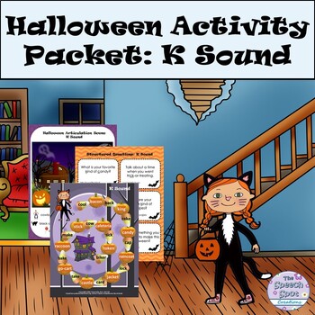 Halloween Articulation Activity Packet for Speech Therapy: K Sound