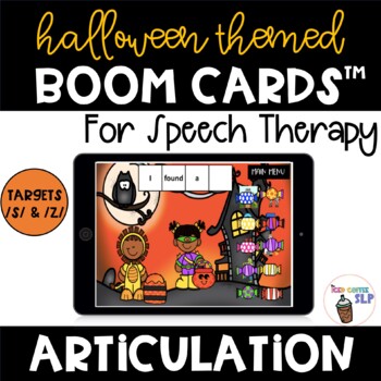 Preview of Halloween Articulation Boom Cards™ S and Z Trick-or-Treat Game