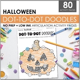 Halloween Articulation Dot-to-Dot Doodle Pages | Speech Therapy