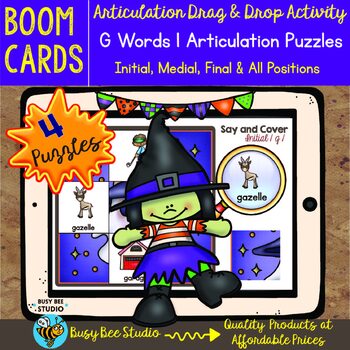 P Articulation Games Boom Cards, Halloween by Busy Bee Studio