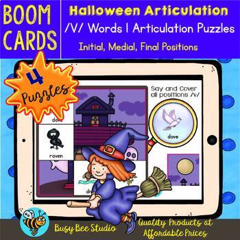 P Articulation Games Boom Cards, Halloween by Busy Bee Studio