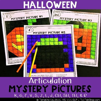 Preview of Halloween: Articulation Mystery Pictures