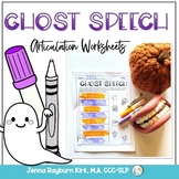 Halloween Articulation No-Prep Worksheets: Ghost Writing