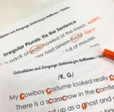 Halloween Articulation and Language Sentence Activities