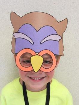 Halloween Autumn Owl Sentence Strip Mask by Tracy Parker | TPT