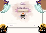 Halloween Award Certificates for Kids Adults Contest Prize