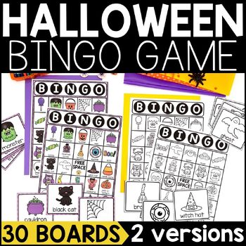 Preview of Halloween BINGO | Halloween Articulation & Vocabulary | Halloween Party Games |
