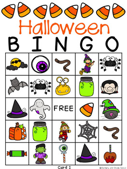 Halloween BINGO by Gardens and Grade School | Teachers Pay Teachers