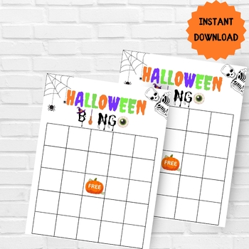 Halloween BINGO Game Printable, Kids Halloween Party Games, Kids ...