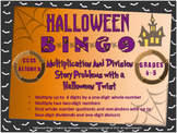 Halloween BINGO - Mult. and Div. Story Problems with a Hal
