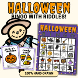 Halloween BINGO with Riddles & Call Cards!