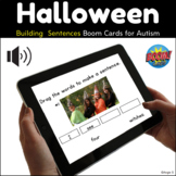 Halloween BOOM CARDS™ | Building Sentences for Speech Therapy
