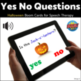 Halloween BOOM CARDS Speech Therapy | Yes No Questions Aut