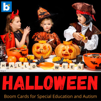Preview of Halloween BOOM CARDS™ for Speech Therapy and Autism