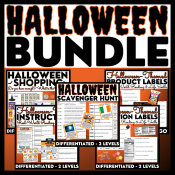 Preview of Halloween BUNDLE - Life Skills - Functional Text - Special Education