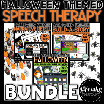 Preview of Halloween BUNDLE | Narrative Language & Open Ended Reinforcer for Speech Therapy
