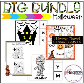 Preview of Halloween BUNDLE SALE | Clip Cards | Activity Book | Bingo Activity Game