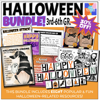 Preview of Halloween BUNDLE for Gr 3-6 - Winsome Teacher