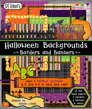 Preview of Halloween Backgrounds, Borders and Banners Download