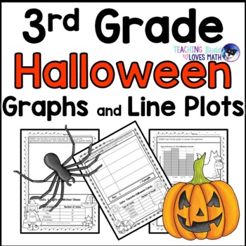 Preview of Halloween Bar Graphs Picture Graphs and Line Plots 3rd Grade