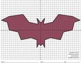 Halloween Bat (4 Quadrants) Coordinate Graphing & Coordinate Drawing