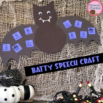 Preview of Halloween Bat Speech Therapy Craft