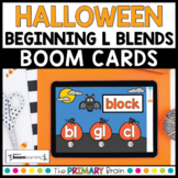 Halloween Beginning Blends Boom Cards™ | L Blends