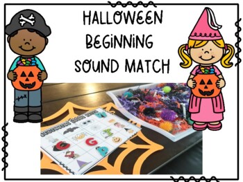 Halloween Beginning Sound Match by Busy Hands and Minds- Michele Dillon