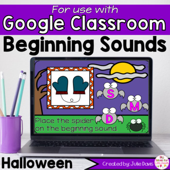 Preview of Halloween Beginning Sounds Activity for Google Classroom
