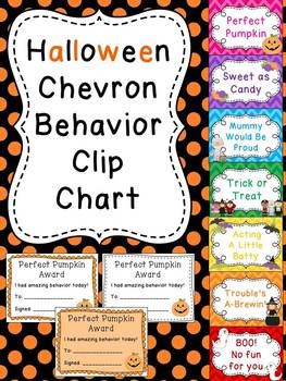 Preview of Halloween Clip Chart (Fun October Behavior Management)