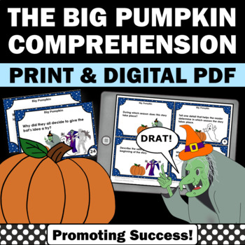 Preview of The Big Pumpkin Halloween Book Companion 1st 2nd Grade Guided Reading Book