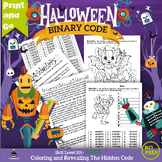 Halloween Binary Code : Learn Binary Code Trough Coloring 