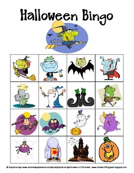 Halloween Bingo by Stephanie Rye-Forever in Fifth Grade | TpT
