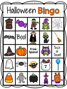 Halloween Bingo by Kidology By Krista Reid | Teachers Pay Teachers