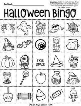 Halloween Bingo by The Fun Sized Teacher | TPT