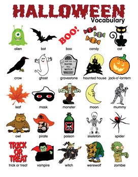 Halloween Bingo by Donald's English Classroom | Teachers Pay Teachers