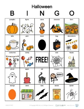 Halloween Bingo Activity by Communication Community | TpT