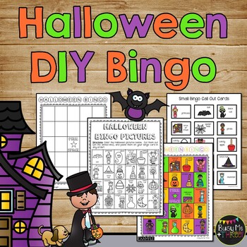 Preview of Halloween Bingo Activity a DIY DO IT YOURSELF Cut and Paste Activity for Party