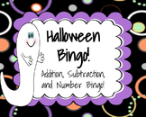 Halloween Math Bingo: Addition, Subtraction, and Number Bingo! {Print & Play!}