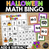 Halloween Bingo Addition and Subtraction Math Game Spooky 
