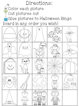 Halloween Bingo Board by Erin Barton | TPT