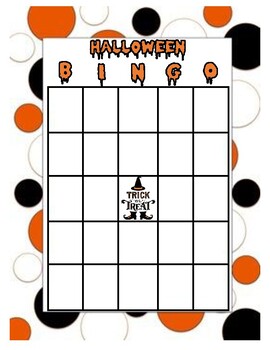 Halloween Bingo Game by Early Childhood Resource Center | TpT