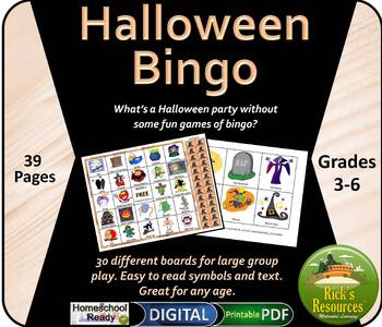 Preview of Halloween Bingo Game - Print and Digital Versions