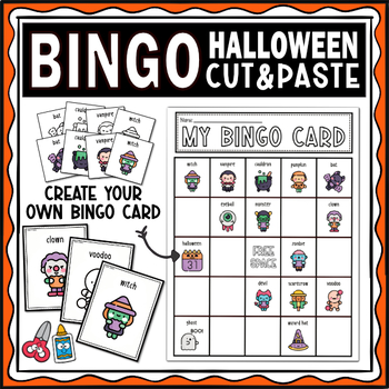 Preview of Halloween Bingo Game - Cut and Paste Activities