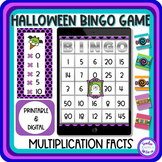 Halloween Bingo Game Multiplication Facts Practice