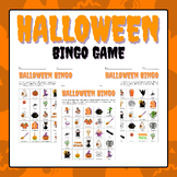 Halloween Bingo Game With Ghost Pumpkin and More