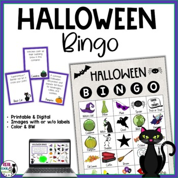 Preview of Halloween Bingo Game for Listening and Inferencing | Halloween Party Activities